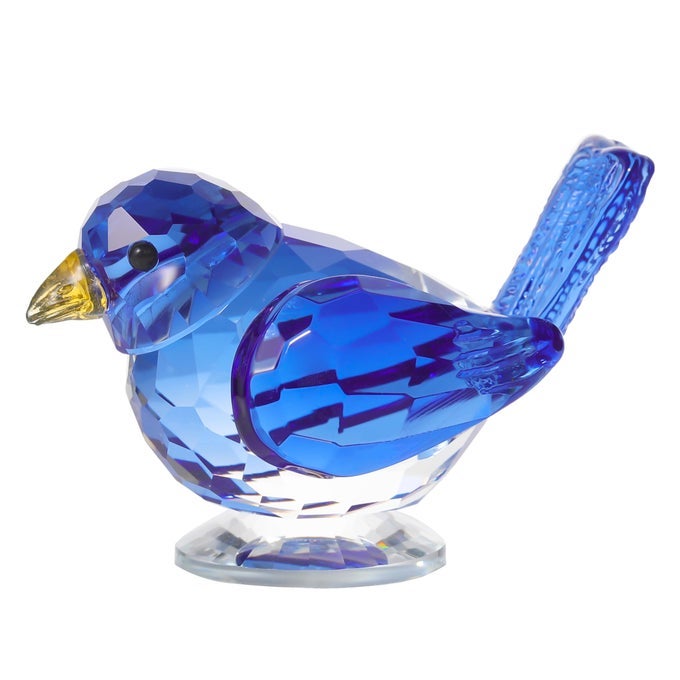 BLUE CRYSTAL BIRD FIGURINE COLLECTIBLE HANDMADE GLASS ANIMALS FIGURINES CRYSTAL OFFICE DESK TABLE HOME DECOR PAPERWEIGHT