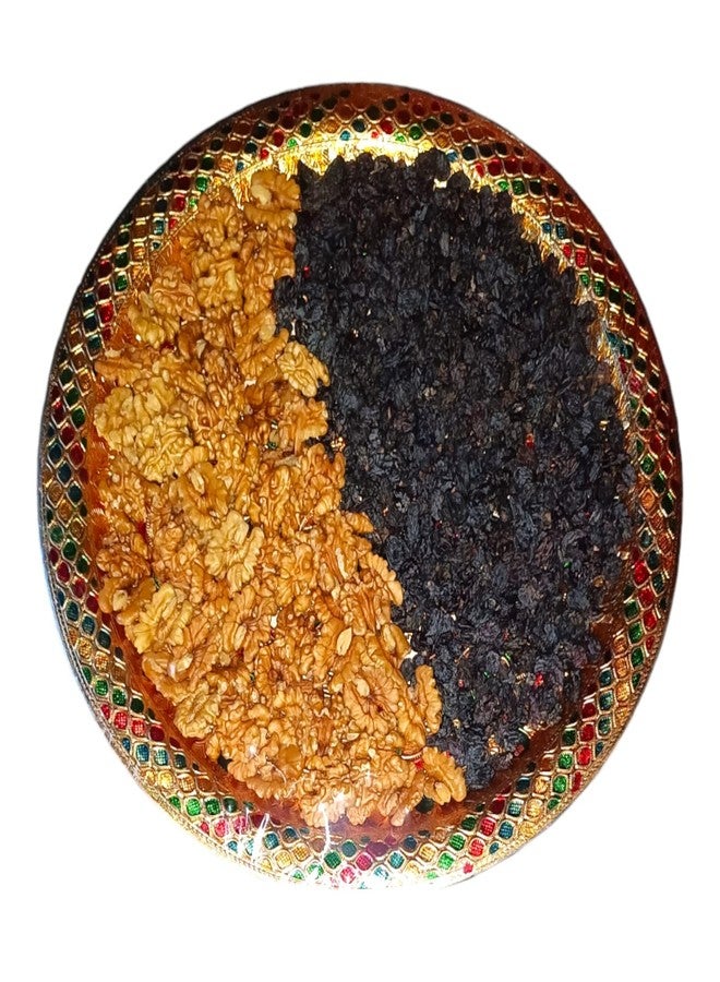 Koogly طبق كوجلي ميناكاري كبير مع زبيب أسود مجفف، وخبز أخيرات، مناسب لعيد ديوالي وهدايا الزفاف - Image 2