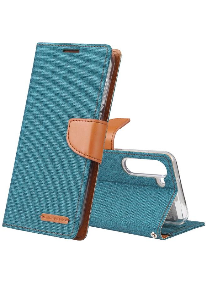 جوسبيري جراب لهاتف Samsung Galaxy S23+ 5G من القماش بتصميم مذكرات، جراب هاتف قابل للطي من الجلد - Image 1