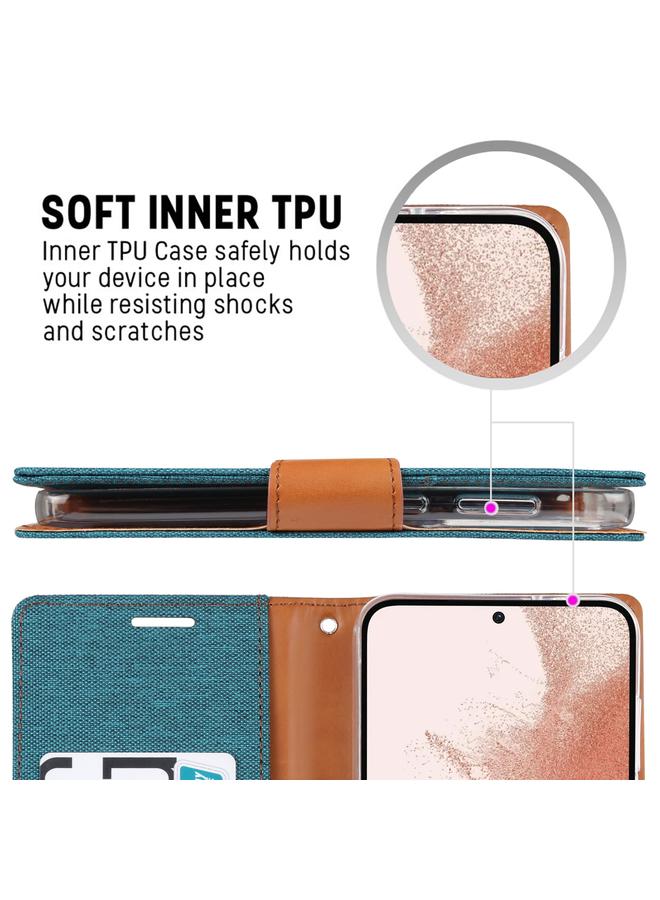 جوسبيري جراب لهاتف Samsung Galaxy S23+ 5G من القماش بتصميم مذكرات، جراب هاتف قابل للطي من الجلد - Image 4