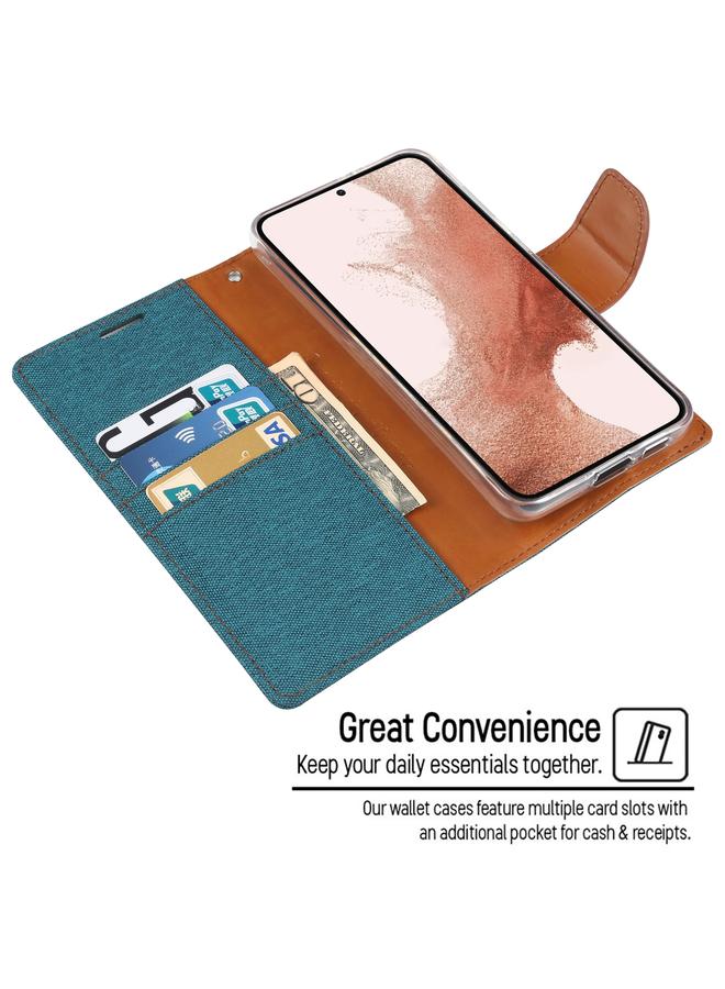 جوسبيري جراب لهاتف Samsung Galaxy S23+ 5G من القماش بتصميم مذكرات، جراب هاتف قابل للطي من الجلد - Image 5