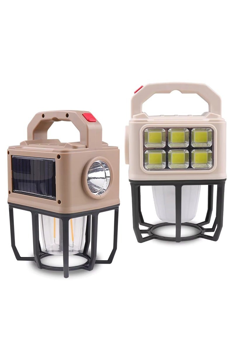 Portable Rechargeable(Solar+USB+Type-C) LED Emergency Flashlight/NY-9802A - Image 3