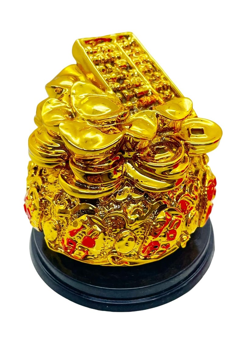Natchcart Exclusive Polyresin Fengshui Gold Ingot Yuan Bao Overflowing Wealth Bucket Pot for Abundance Financial Prosperity Luck NatchFS2671 Wealth Bucket - Image 4