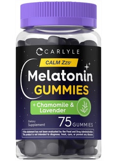 CARLYLE Melatonin 3mg Gummies | 75 Count | with Chamomile and Lavender Extract | Vegan, Non-GMO, Gluten Free Supplement  - Image 1