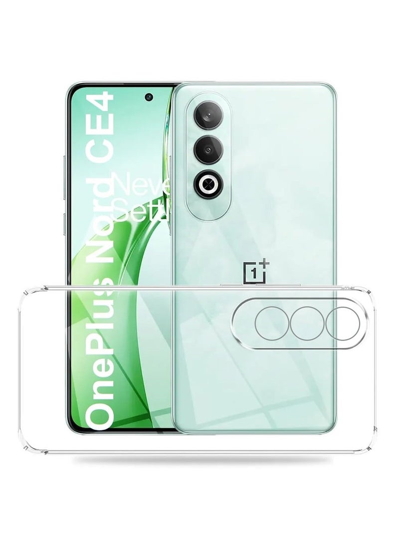 Techie OnePlus Nord CE4 5G  TPU Clear Case | Soft Corner, Slim, Shockproof, Anti-Fingerprint Transparent Cover  - Image 1