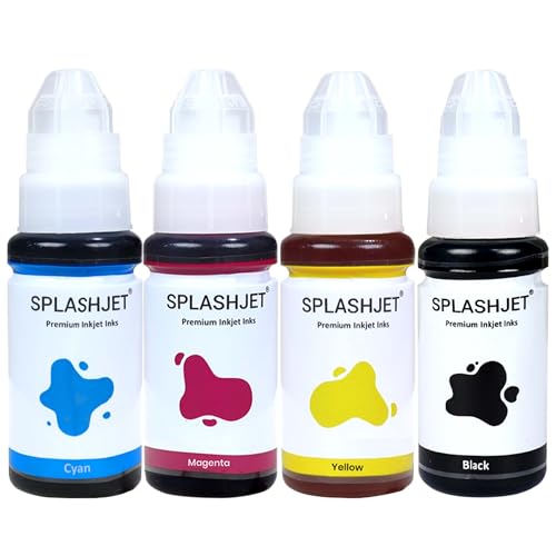 Splashjet GI 790 Compatible Refill Ink for CN Pixma G2010, G2000, G1010, G1000, G3010, G3000, G4010, G4000 Printer for CN Inktank Printer Ink (70gm X C/M/Y/BK) (Pack of 4) - 501797 - Image 2