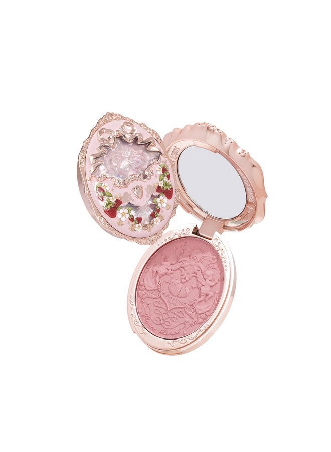 فلاور نوز أحمر خدود منقوش بنقشة الفراولة روكوكو من فلاور نوز، لمسة نهائية وردية غير لامعة، أحمر خدود قابل للبناء والدمج للخدود، ناعم ويدوم طويلاً للفتيات والنساء (03 كلاسيك باليه، 5 غرام) - Image 1