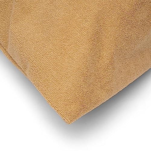 Wakefit واكفِت واقي الوسادة المقاوم للماء | قطن تيري | غطاء داخلي للوسادة بسحاب | 200 GSM | بيج-28x18 بوصة | مجموعة من 2 - Image 5