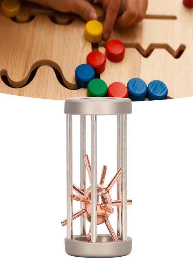 Srliya Puzzle,Adult Portable Prisoner Spike Ball Puzzle Fun Zinc Alloy IQ Test Unlocking Puzzle Toys - Image 5