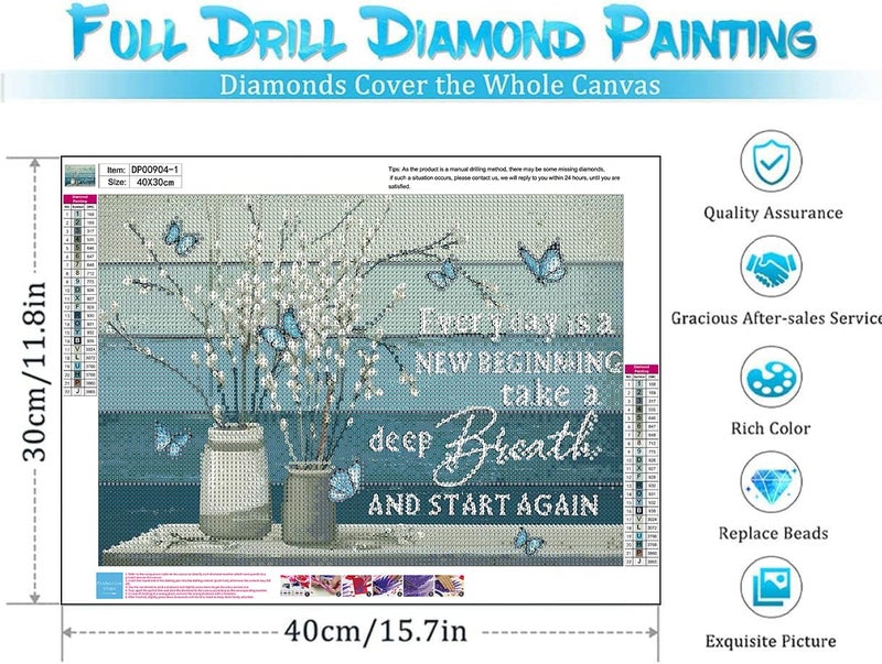ARPADAMO Diamond Art Kits for Adults,5D Inspirational Diamond Painting DIY Flower Diamond Art Diamond Painting Kits for Adult,Round Full Drill Diamonds, Diamond Art Kits for Home Decor-12x16inch - Image 4