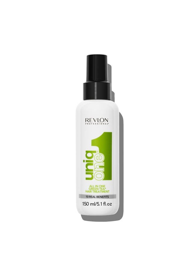 UNIQ ONE - UniqOne Hair Treatment, Moisturizing Leave-In Product, Repair For Dry and Damaged Hair, Promotes Healthy Hair, Green Tea Fragrance, 5.1 Fl Oz (Pack of 1) - Image 1