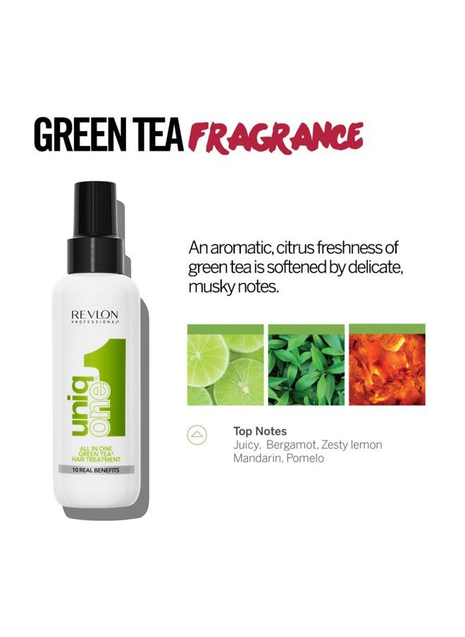 UNIQ ONE - UniqOne Hair Treatment, Moisturizing Leave-In Product, Repair For Dry and Damaged Hair, Promotes Healthy Hair, Green Tea Fragrance, 5.1 Fl Oz (Pack of 1) - Image 1
