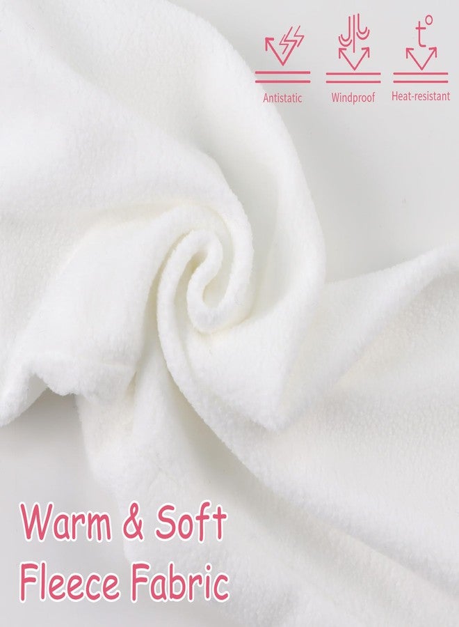 Zsedrut Toddler Winter Scarf Girls Fleece Neck Warmer Solid Color Warm Scarves (White, 2-8Y) - Image 3