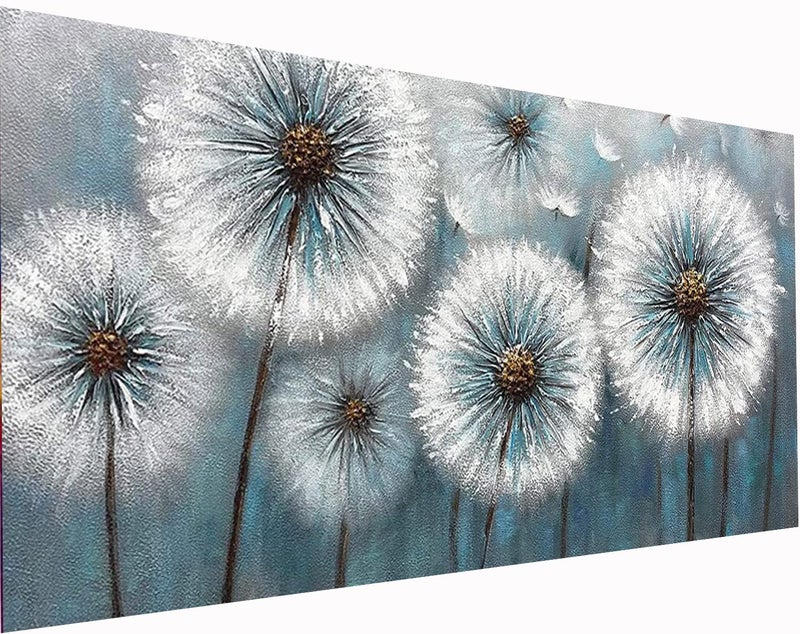 YALKIN 5D Large Diamond Painting Kits for Adults (35.4x15.7inch), Dandelion Flower Full Round Drill Nature Gem Arts Paint by Diamonds Kits Diamond Art Kits for Home Wall Decor Relax Gift - Image 1