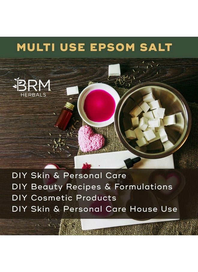 BRM HERBALS - ملح إبسوم 2 كجم كبريتات المغنيسيوم ملح إبسوم لتخفيف الآلام تورم القدمين قنابل الاستحمام نباتات الحديقة منتجات التجميل والعناية الشخصية - Image 1