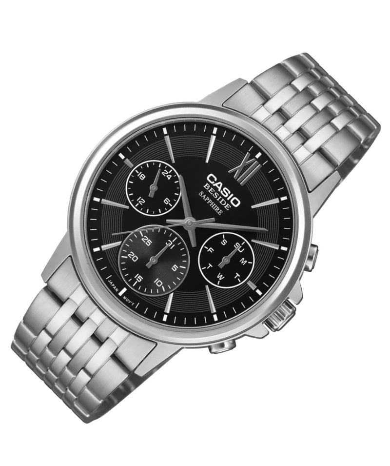 كاسيو ساعات كاسيو رجالية تناظرية بزجاج ياقوتي BMS-300D-1AVDF - Image 2