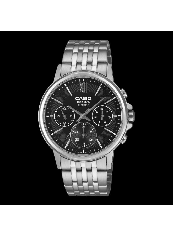 كاسيو ساعات كاسيو رجالية تناظرية بزجاج ياقوتي BMS-300D-1AVDF - Image 3