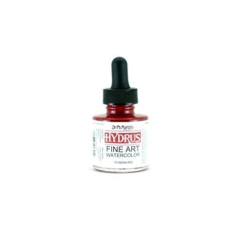 Dr. Ph. Martin's Hydrus Fine Art (17H) Watercolor Bottle, 1 oz, Indian Red - Image 5