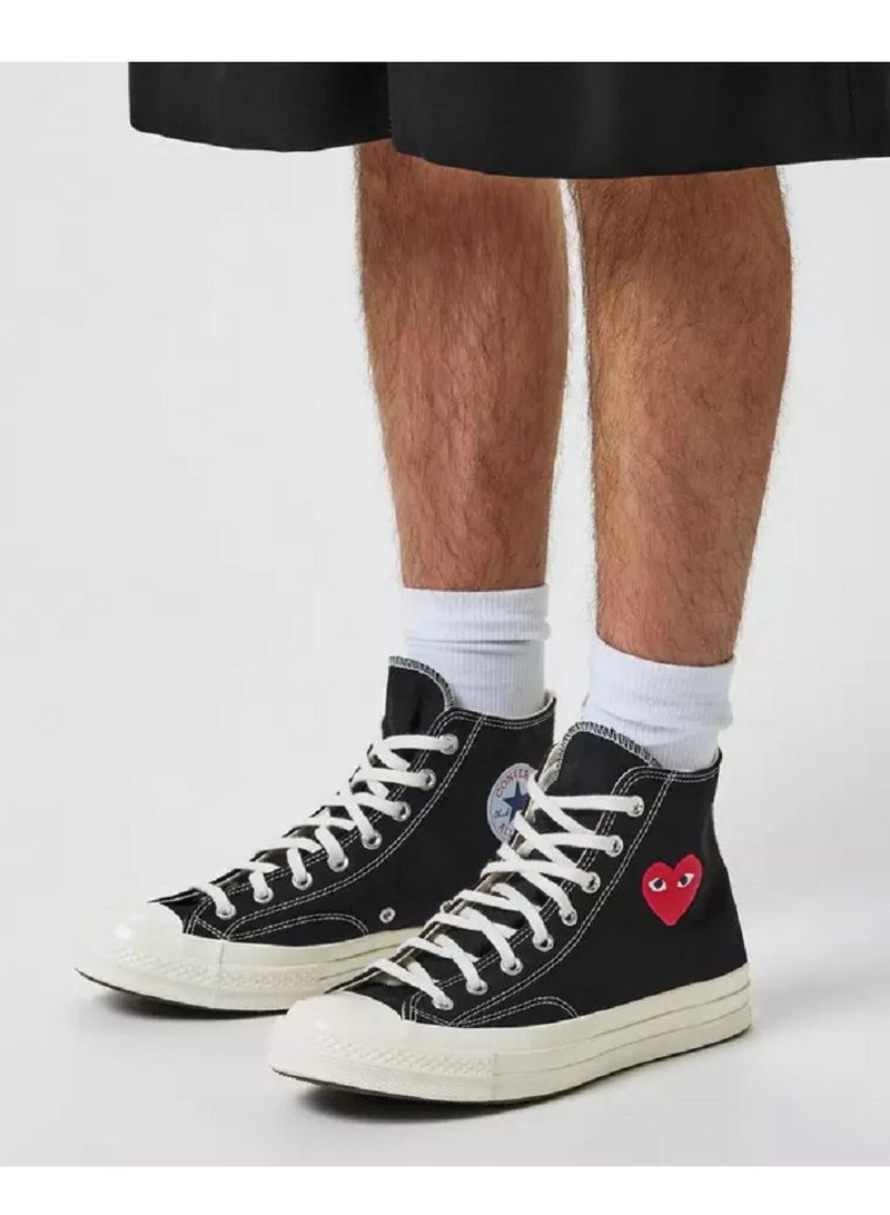 CONVERSE CDG x  1970s Chuck Taylor All-Star Oxygen Play Black High-top Shoes For Men/Women/Students - Image 2