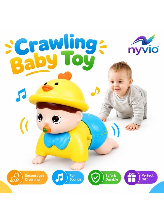 NYVIO Crawling Baby Toy Crab with Music & LED Lights, Interactive Tummy Time Toy for Crawling Babies, Educational Sensory Learning Toy for Infants 6-18 Months Boys & Girls - Image 1