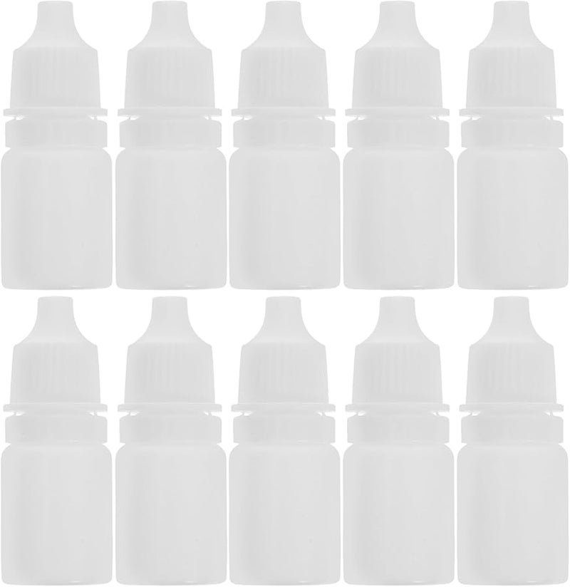10pcs 5ml White Portable Refillable Dropper Bottles For Essential Oils Travel - Image 1