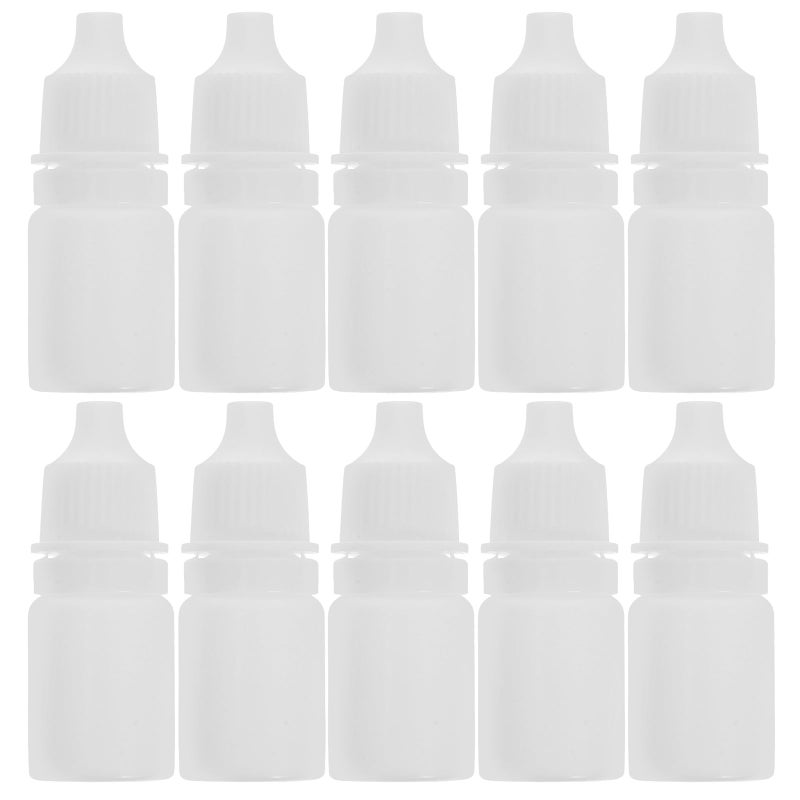 10pcs 5ml White Portable Refillable Dropper Bottles For Essential Oils Travel - Image 2