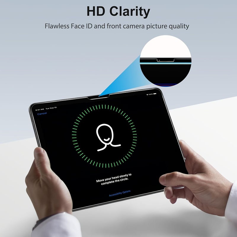 A 2 Pack Screen Protector For iPad Pro 11 Inch M4 2024 6th Generation Compatible With Face ID And Apple Pencil Scratch Resistant - Image 3