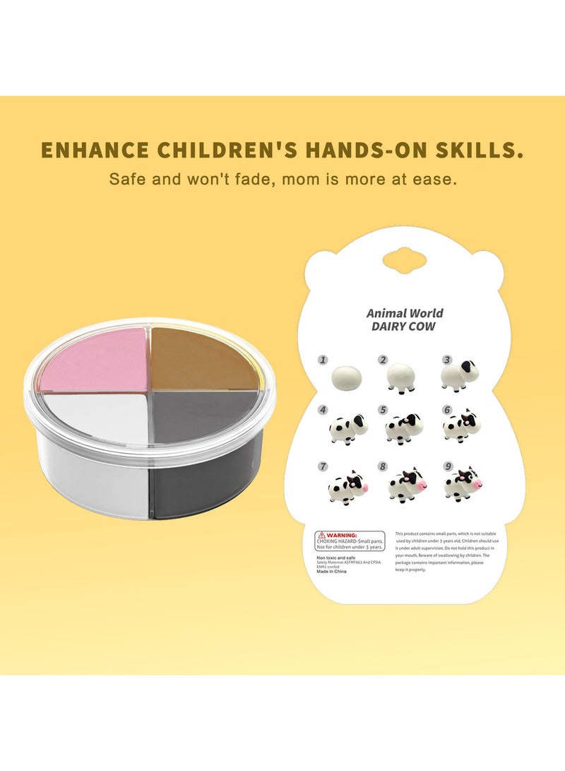 عام **طقم عجينة حيوانات خفيفة للأطفال - عجينة لينة غير لاصقة، مثالية لصنع مجسمات حيوانات إبداعية** - Image 3