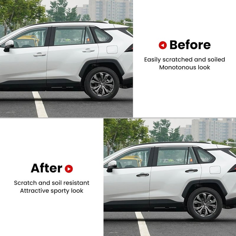 Drytuns Car Door Handle Cover for Toyota RAV4 2020-2025, 4pcs Door Handle Protector for Highlander 2022-2025 Wildlander 2020-2025 Crown 2021-2025 (Gloss Black) - Image 4