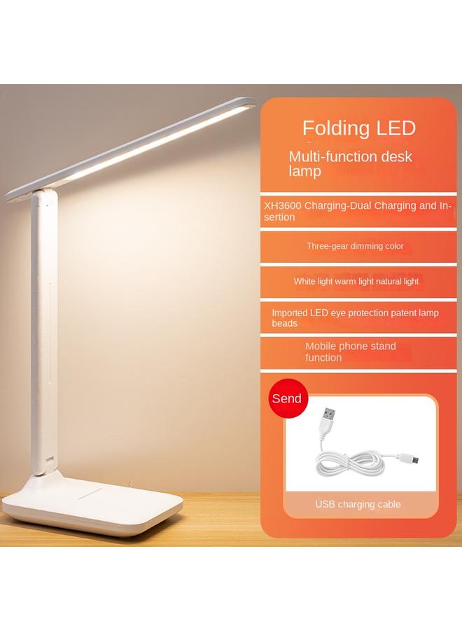 Bluejw Source Folding Learning Special Eye Protection Desk Lamp Nightlight Dormitory Charging Student Bedside Reading Lamp - Image 1