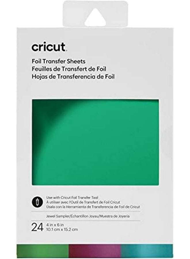 Cricut Transfer Foil Sheets Sampler 10x15 Cm 24 Sheets Jewel - Image 1