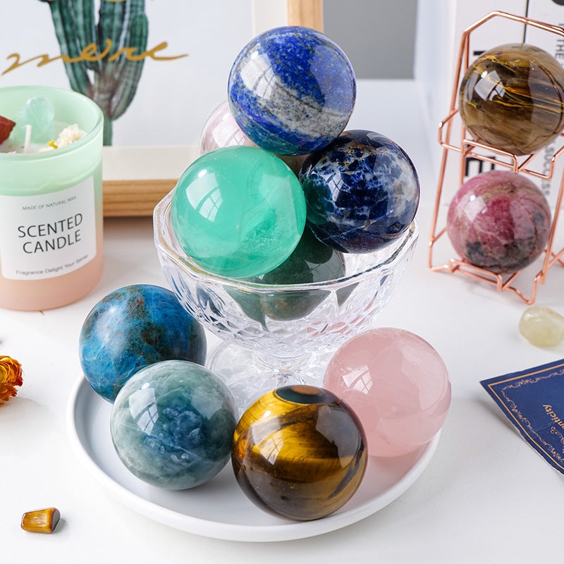 5Cm Natural Crystal Ball Decoration Crystal Agate Original Stone Polished Seven Star Array Home Desktop Decoration Crafts - Image 5