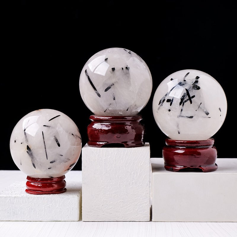 5Cm Natural Crystal Ball Decoration Crystal Agate Original Stone Polished Seven Star Array Home Desktop Decoration Crafts - Image 1