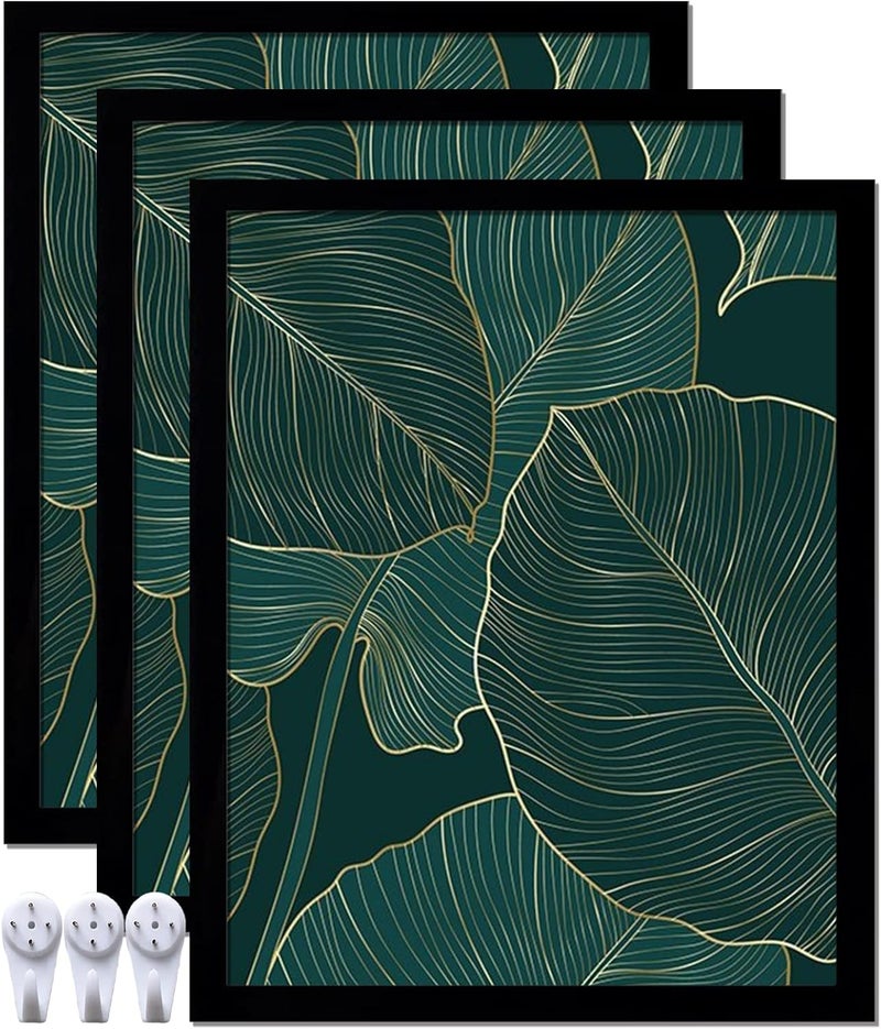 keibiubu مجموعة إطارات صور سوداء مقاس 8×10 بوصة من 3 قطع، إطارات صور عالية الشفافية لمقاس 8 × 10 بوصة للصور والملصقات والشهادات واللوحات القماشية والتركيبات، لجدار المعرض أو سطح المكتب، أفقي أو رأسي، مقاس 8 × 10 بوصة - Image 1
