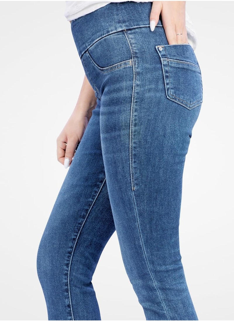 Web Denim Web Denim Highwaist Stretchable Jegging Pant Fashionable Comfort Fit Casual Cotton Jegging With Pockets For Women  - Image 2