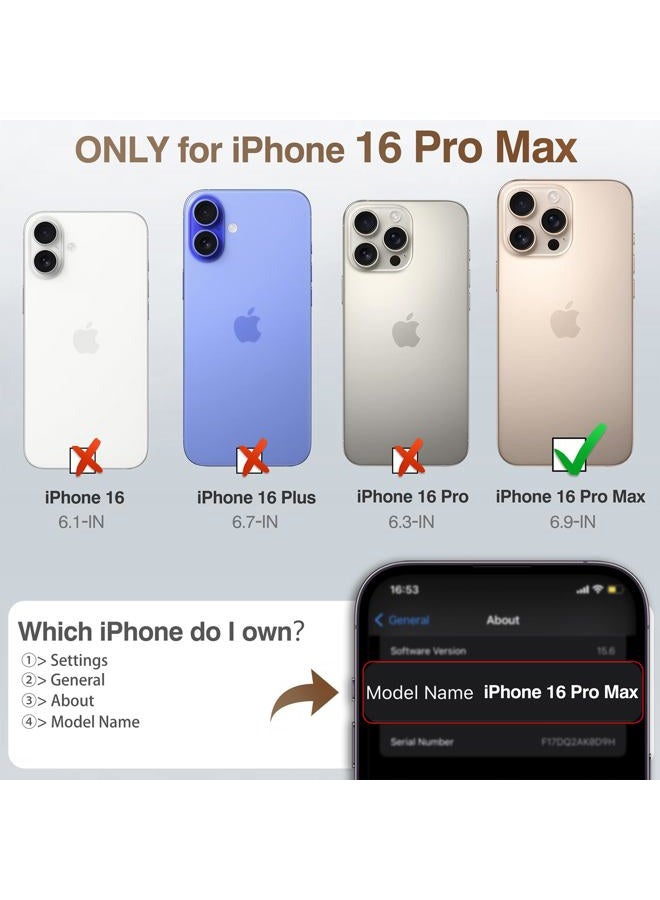 LOHASIC Leather Case for iPhone 16 Pro Max 6.9 Inch 2024 Slim Vintage Stylish Cute Leather Back Cover Protective Case for Girls Women Rose Gold - Image 2