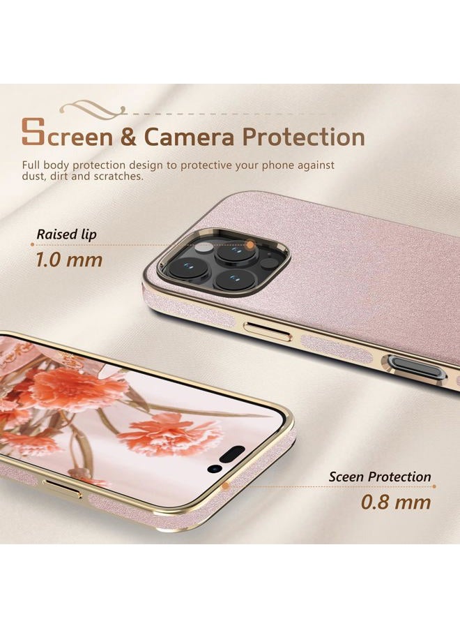 LOHASIC Leather Case for iPhone 16 Pro Max 6.9 Inch 2024 Slim Vintage Stylish Cute Leather Back Cover Protective Case for Girls Women Rose Gold - Image 4