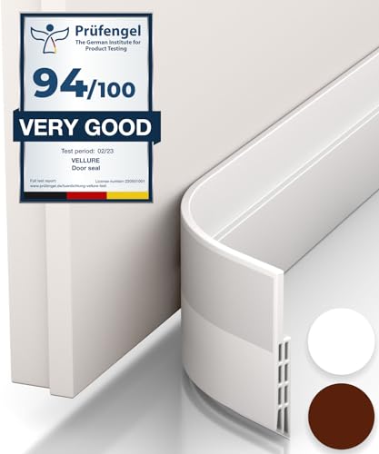 Vellure® Door Draft stoppers for Bottom of Door - New Premium Door Sweep/Door Seal Strip (Save Energy – installs Quickly and Easily) Door Weather Stripping, Ideal for Keeping Out Cold (5x39 White) - Image 5
