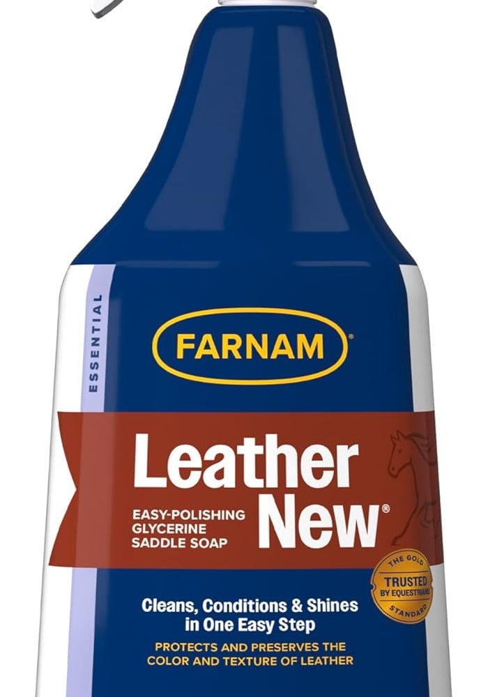 Farnam صابون saddle من فهرنام المصنوع من الجلسرين سهل التلميع وتنظيف الجلد، 32 أونصة - Image 1