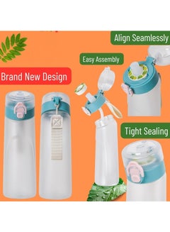 Generic A1r Up Bottle with 5 Pieces Flavoured Pods, 750ml Air Water Bottle, Scent Up Water Cup Suitable for Outdoor/Sports/Fitness/Fashion (White)  - Image 4