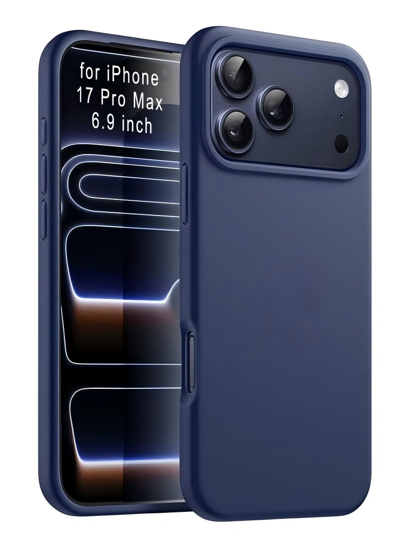 Bobo iPhone 17 Pro Max Case Liquid Soft Silicone iPhone 17 Pro Max Cover Anti Scratch with Inside Microfiber Lining Shockproof Protective Phone Case for iPhone 17 Pro Max - Image 1