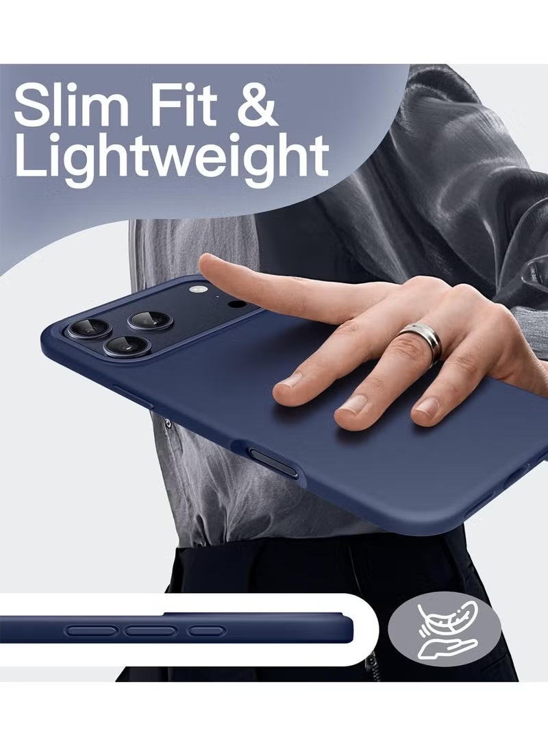 Bobo iPhone 17 Pro Max Case Liquid Soft Silicone iPhone 17 Pro Max Cover Anti Scratch with Inside Microfiber Lining Shockproof Protective Phone Case for iPhone 17 Pro Max - Image 4