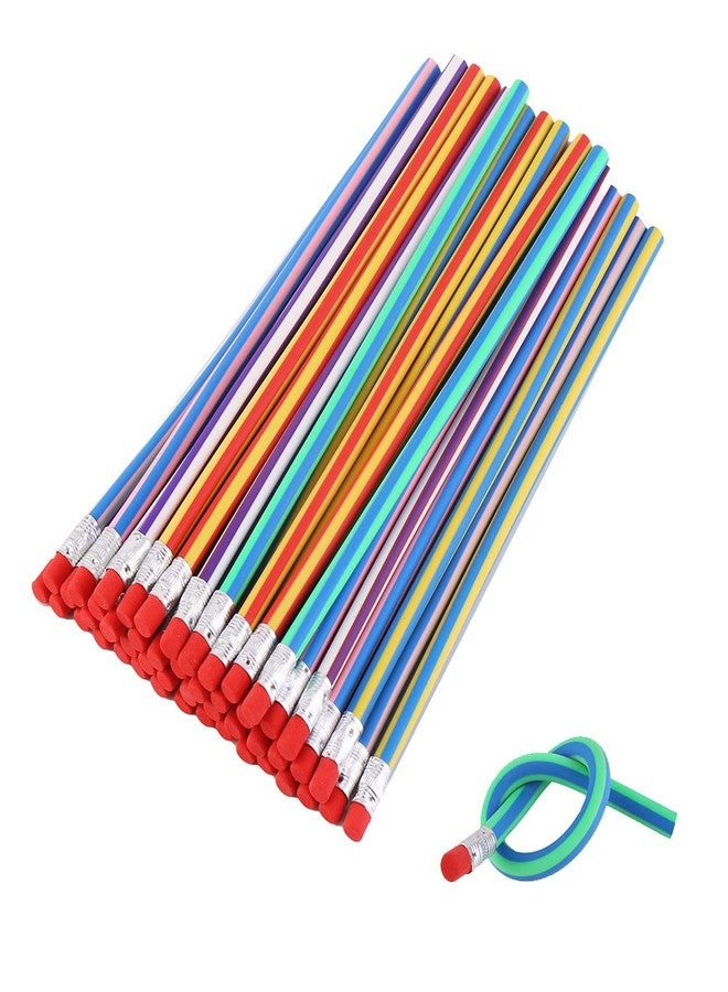 DECORA 50pcs Soft Flexible Bendy Pencils for Kids Children School Fun Equipment Novelty Easter Toys Pack of 50 - Image 1