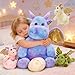 Tezituor Cute Stuffed Flying DragonPurple Dinosaur Stuffed Animal for Girls6 Pcs Dino Plush Toy Mommy Dragon with 3 Baby DinosaursLarge Pterosaur StuffyTriceratops Stegosaurus Plushies Gifts - Image 4