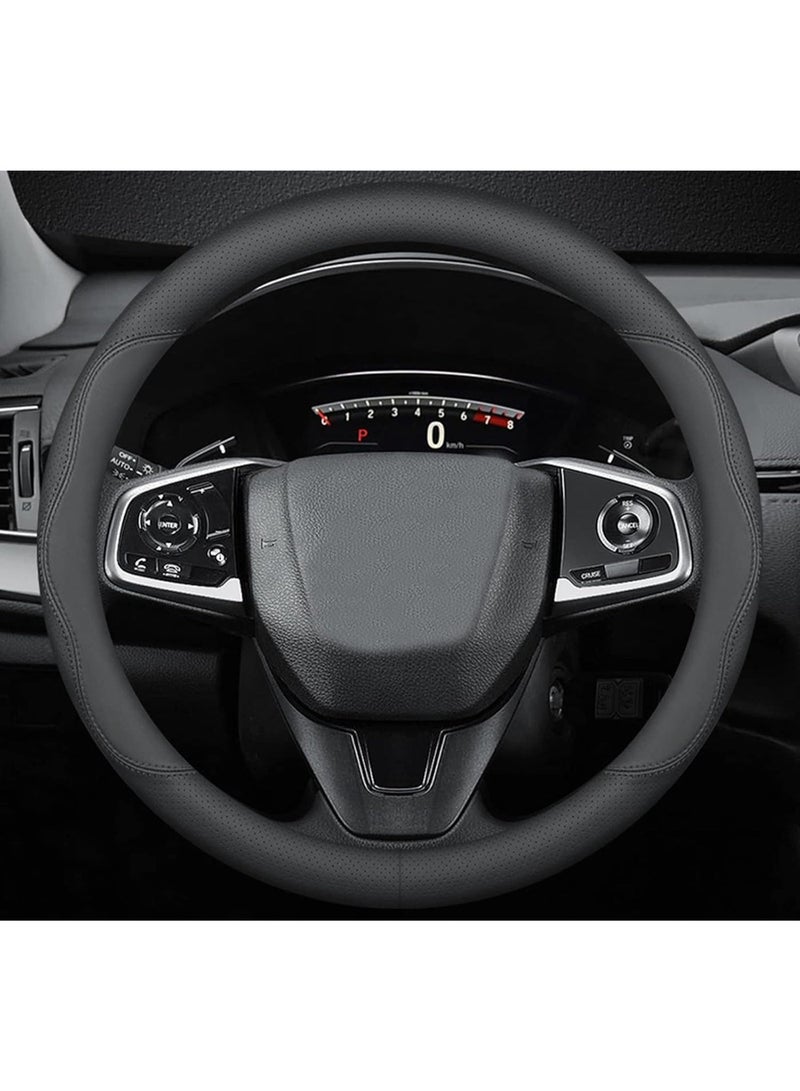 Steering Wheel Cover Compatible with Toyota RAV4 2001-2023, Breathable Premium Leather Car Steering Wheel Cover, Anti-Slip Design, B-Style - Image 1