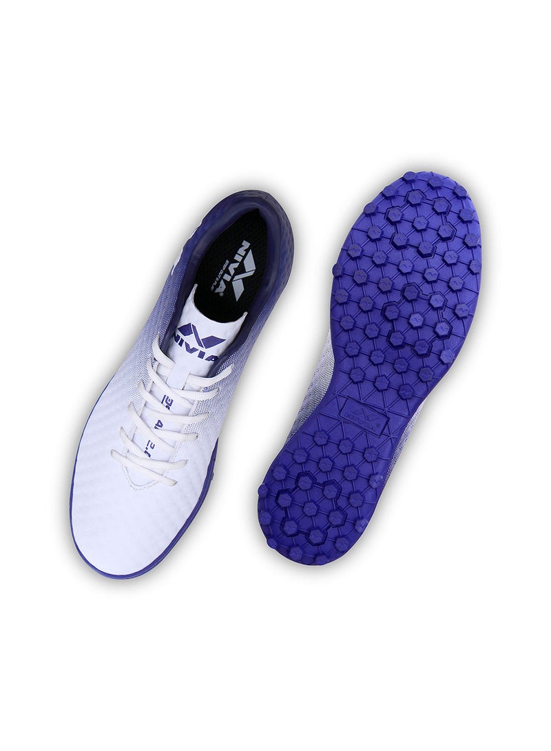 Nivia Oslar 2.0 Futsal Turf Shoe | Size : 3 UK / 4 US / 37 EU | Faux Leather | Lace-Up | Turf | Minimal Water Absorption/Water Proof  - Image 4
