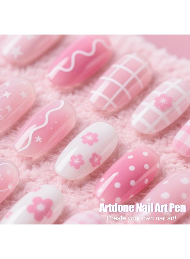 Artdone 38Pcs Nail Striping Tape Lines Kit With Nail Art Pens Dotting Tools And Liner Brushes For Gel Polish Small Detail Drawing Design Paint - Image 3