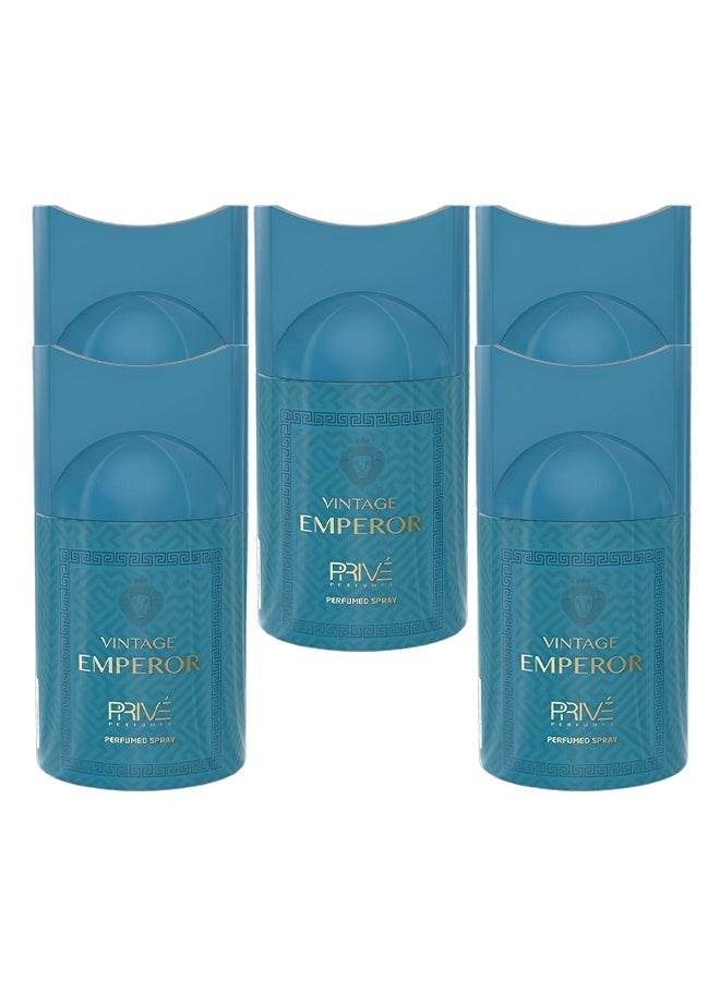 PRIVE 5 Pieces Vintage Emperor Perfumed Deodorant Spray 250ml - Image 1