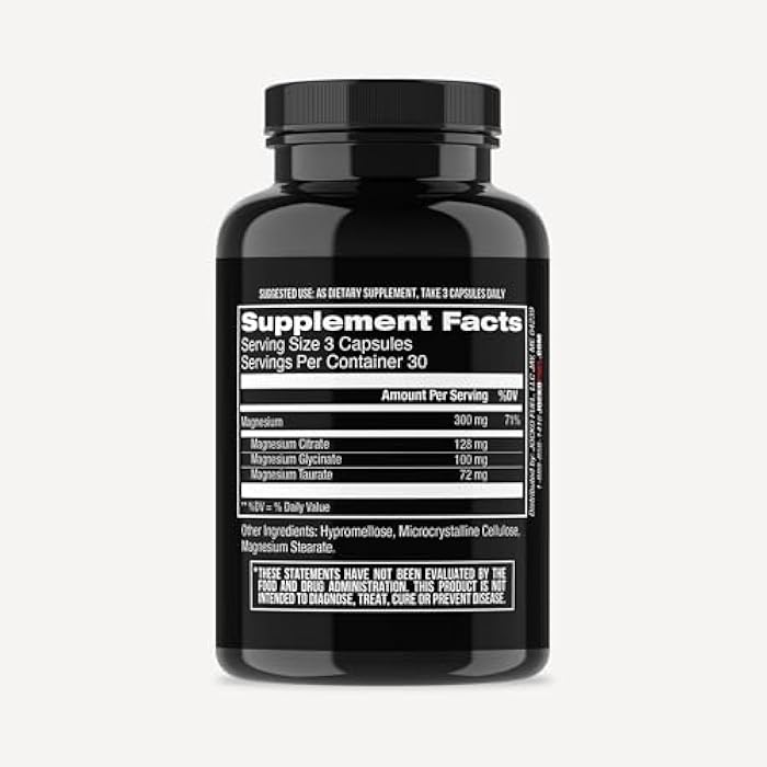 Jocko Fuel Magnesium Complex Supplement - Magnesium Glycinate, Citrate, & Taurate Capsules Dietary Supplement for Muscle Recovery & Relaxation, Heart, Nerve, Bone Support, & Sleep 30-Day Supply - Image 3