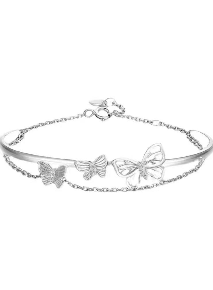 Goolsky Butterfly Cuff Bracelet – Elegant and Feminine Hand Accessory, Adjustable Size, Daily/Casual Wear - Image 3